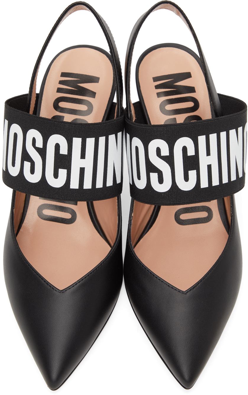 Moschino Women's Maxi Lettering Velvet Loafers