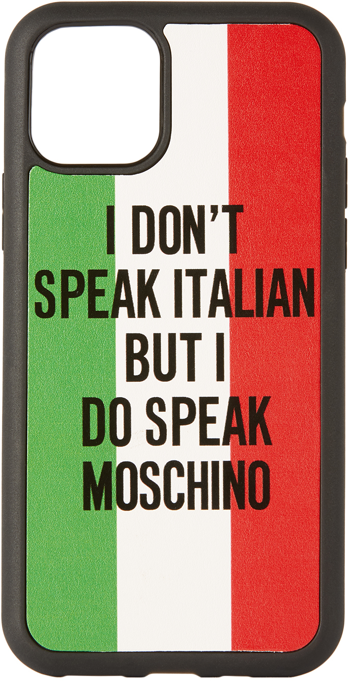 Moschino Black Italian Slogan iPhone 11 Pro Case