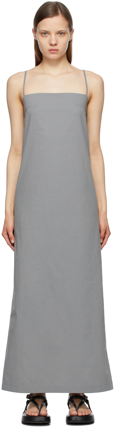TheOpen Product: Grey String Maxi Dress | SSENSE