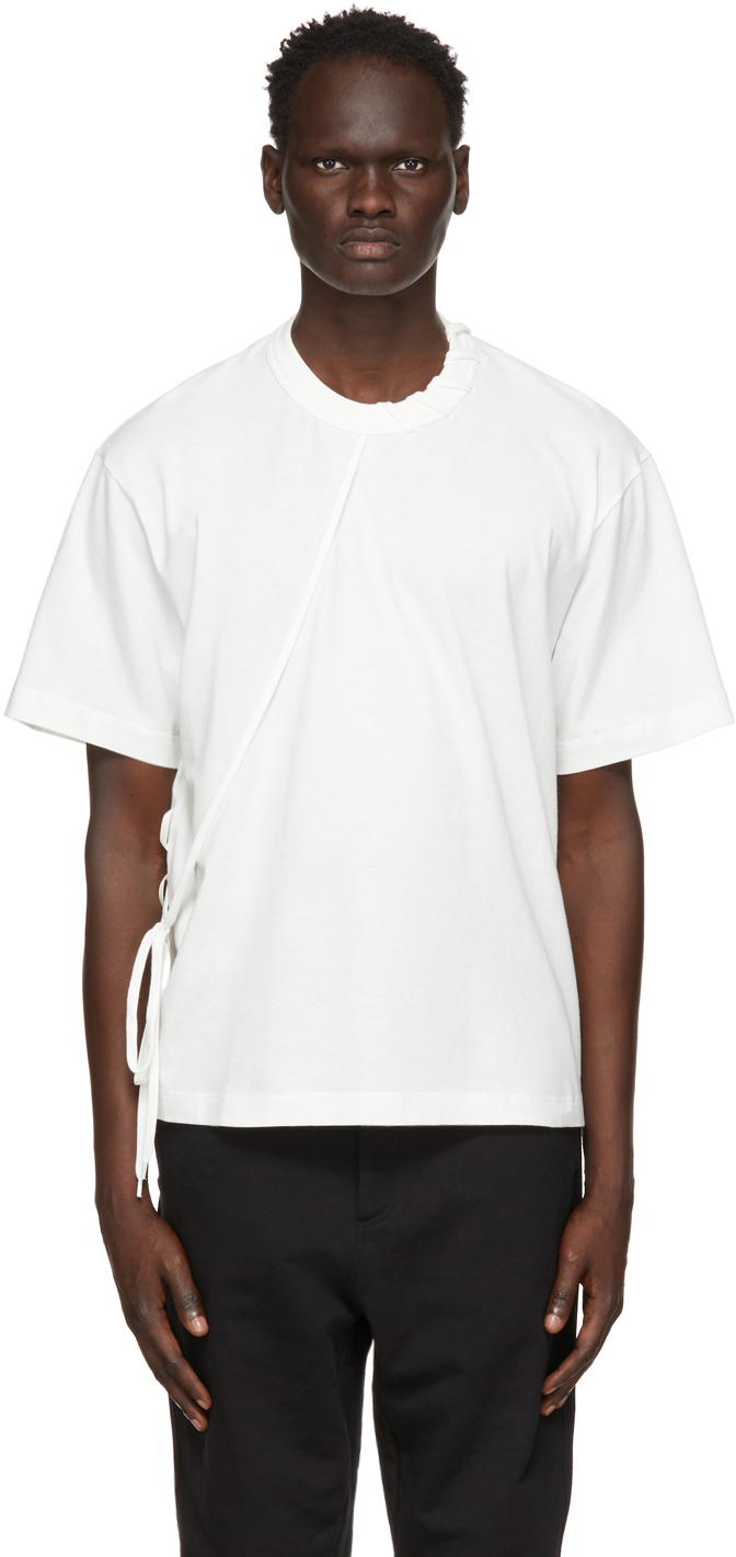 Craig Green: White Laced T-Shirt | SSENSE UK