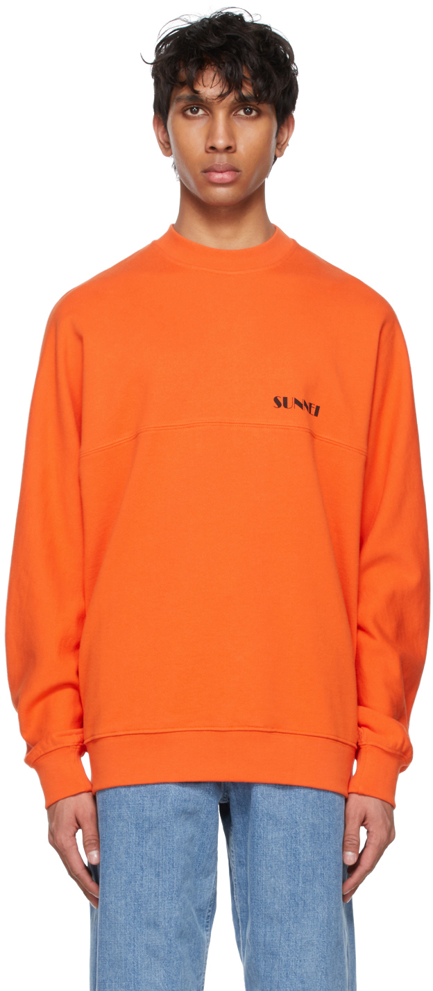 SUNNEI: Orange French Terry Sweatshirt | SSENSE