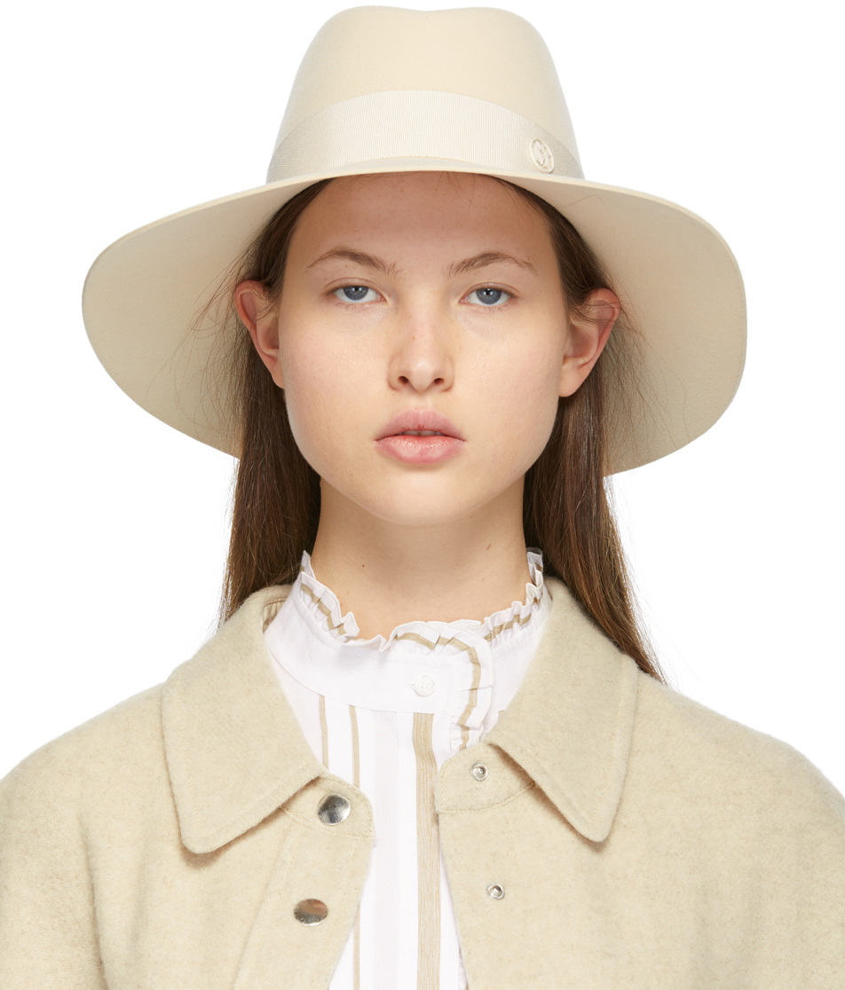 Maison Michel: Off-White Felt Kate Fedora | SSENSE