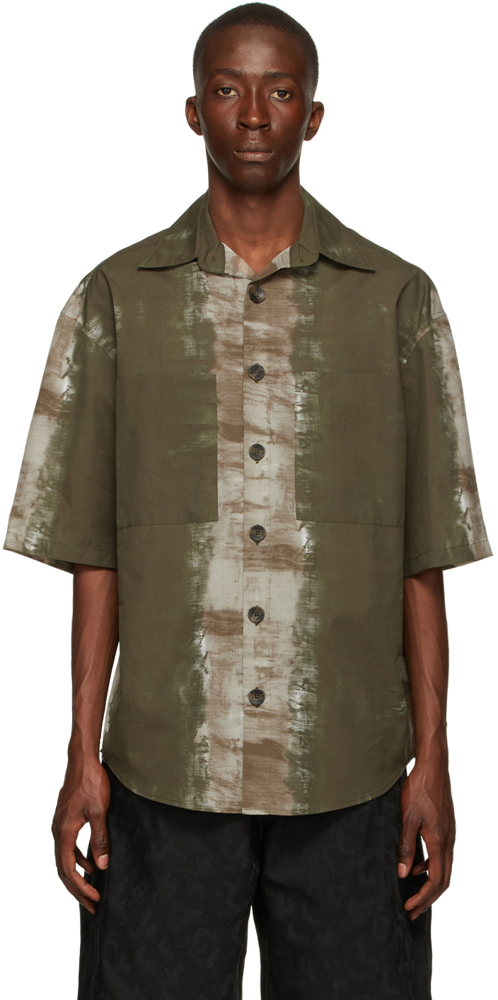 Labrum Brown & Green Mende Short Sleeve Shirt