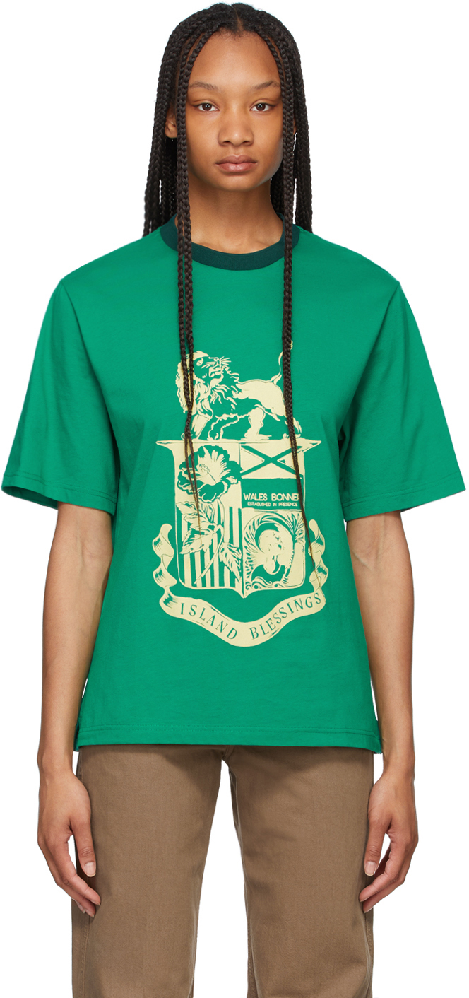 Wales Bonner Green Johnson Crest T-shirt