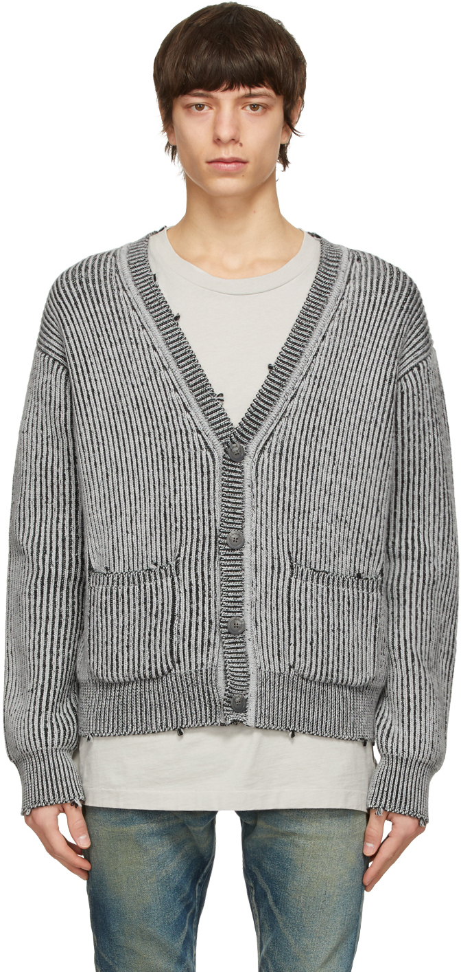 grey merino cardigan