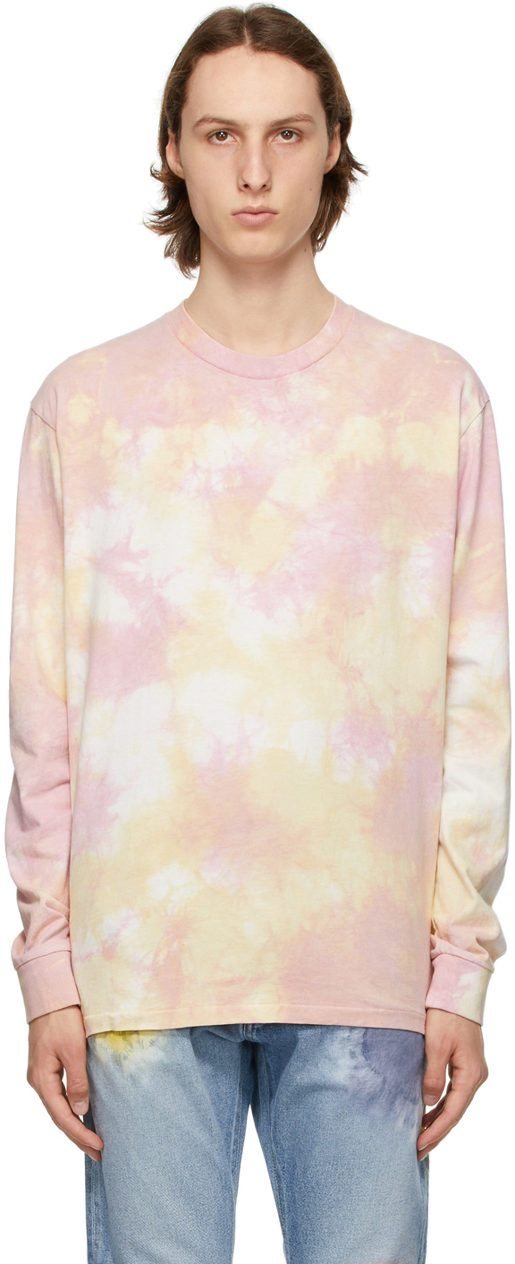 pink tie dye long sleeve shirt