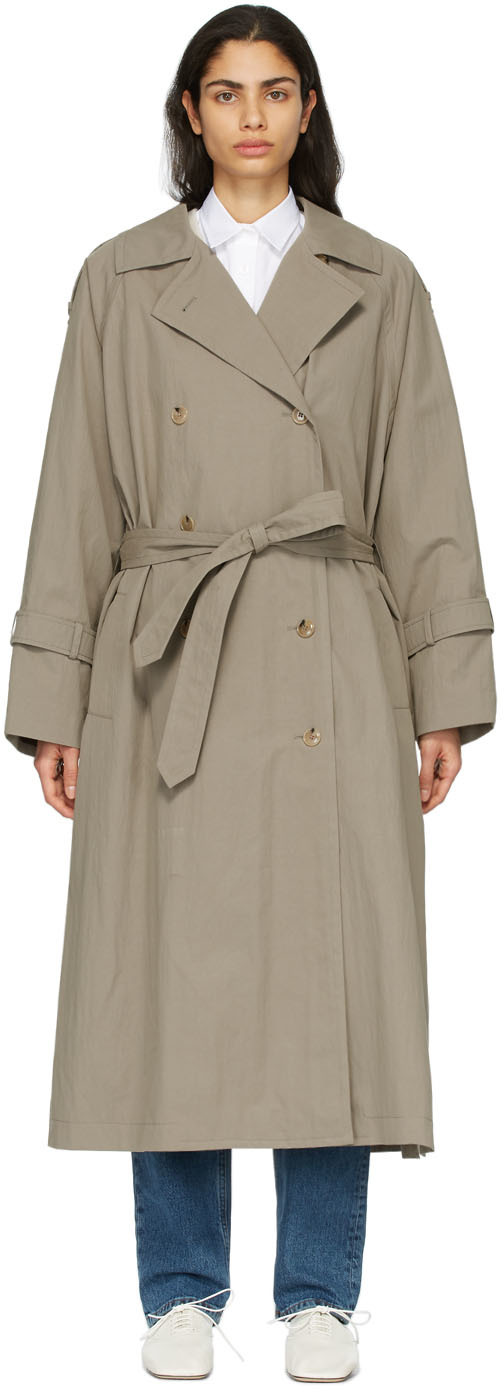 Taupe Techno Trench Coat