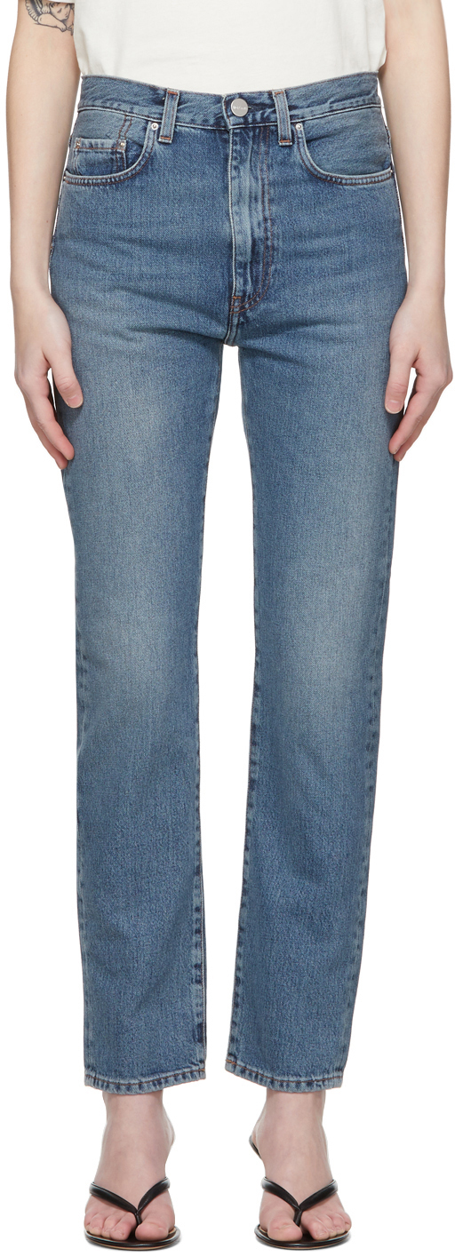 Totême Toteme Twisted Seam Denim Full Length In 425 Vintage