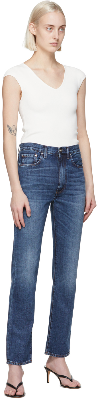 Totême Toteme Twisted Seam Slim Jeans In Blue