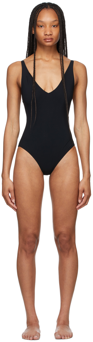 Totï¿½me Black Deep Neck One-Piece Swimsuit
