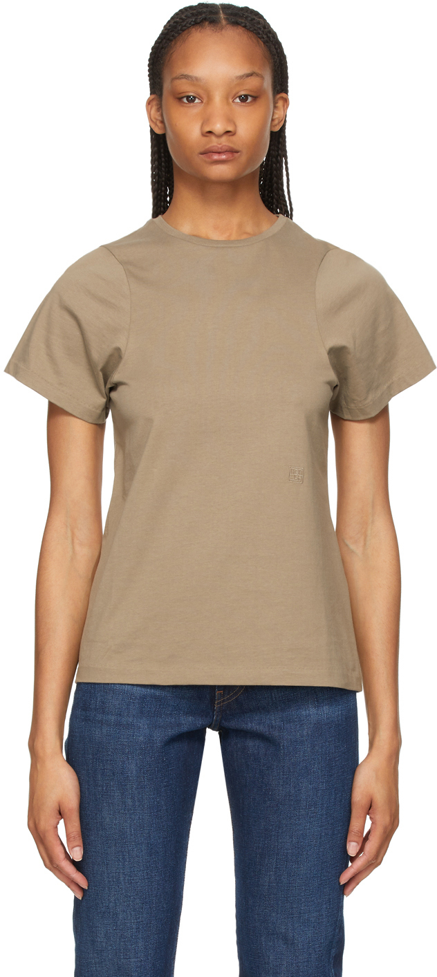 Totême Khaki Curved Seam T-Shirt
