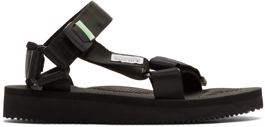 Suicoke: Black DEPA-CAB Sandals | SSENSE Canada