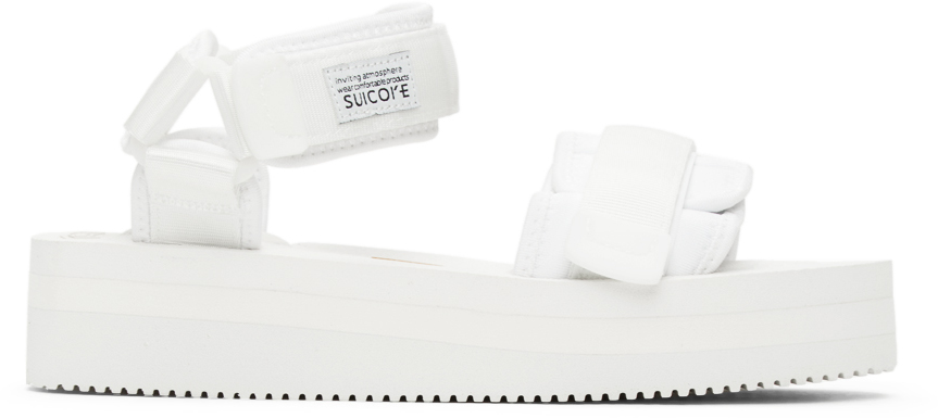 Suicoke: White CEL-VPO Sandals | SSENSE
