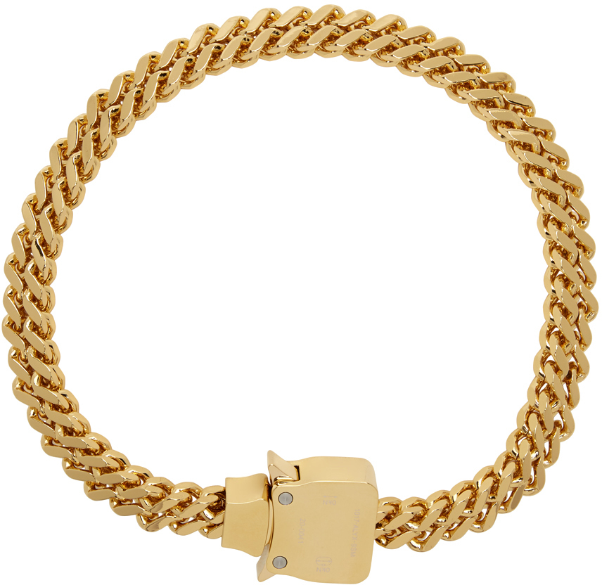 1017 ALYX 9SM Gold Cubix Chain Necklace 211776F023060