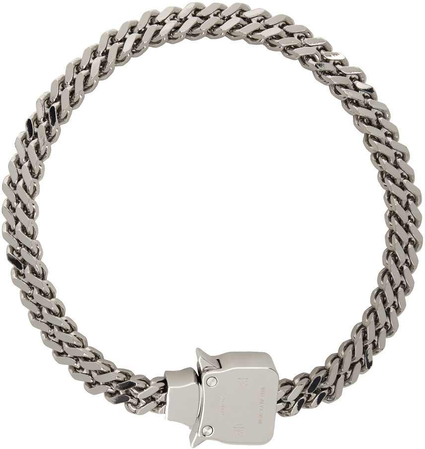 1017 ALYX 9SM Silver Mini Cubix Necklace 211776F023062