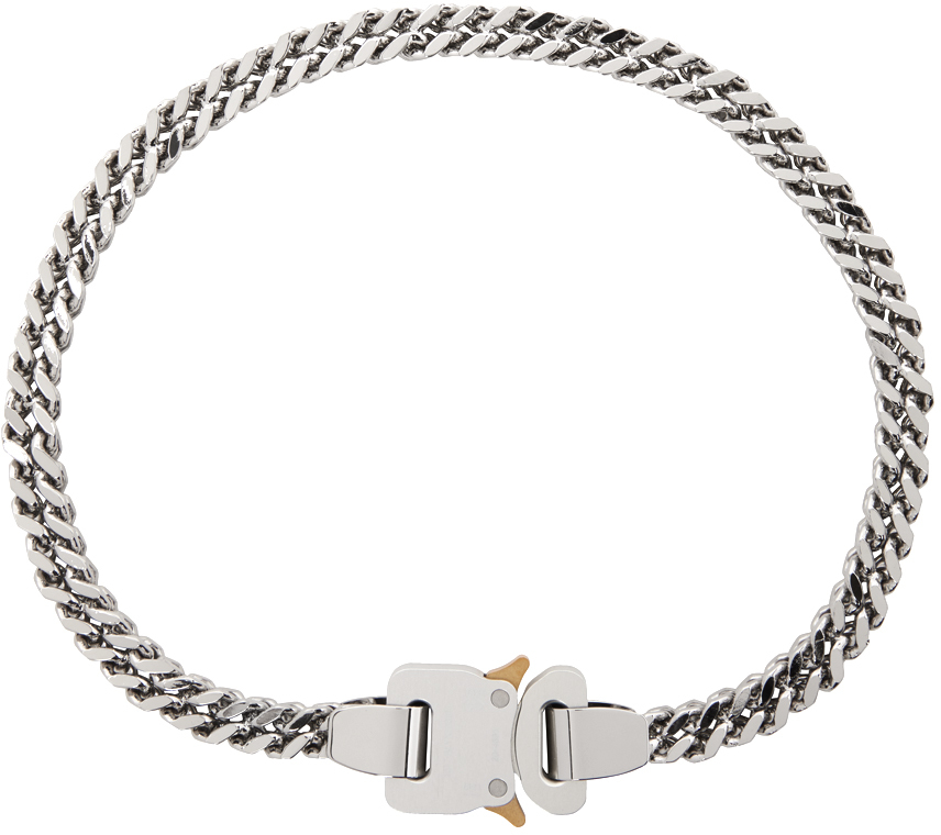 1017 ALYX 9SM Silver Cubix Chain Necklace 211776M145000