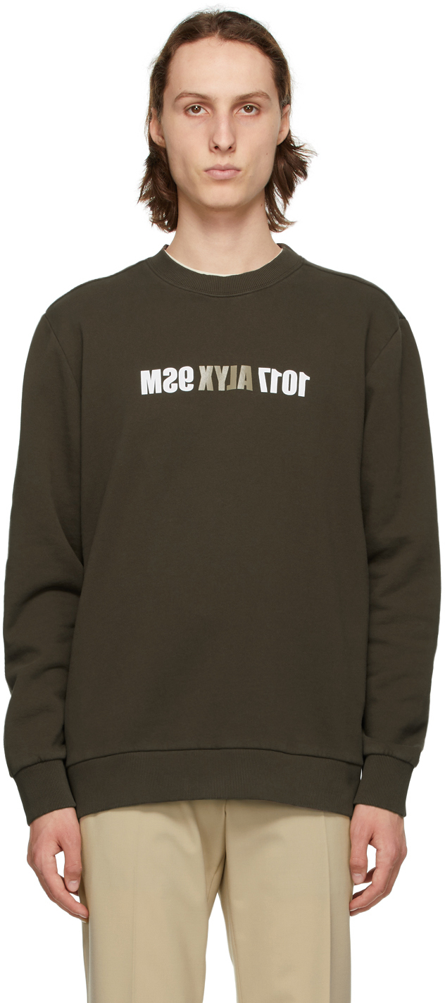 1017 ALYX 9SM Brown Mirrored Logo Sweatshirt 211776M201001
