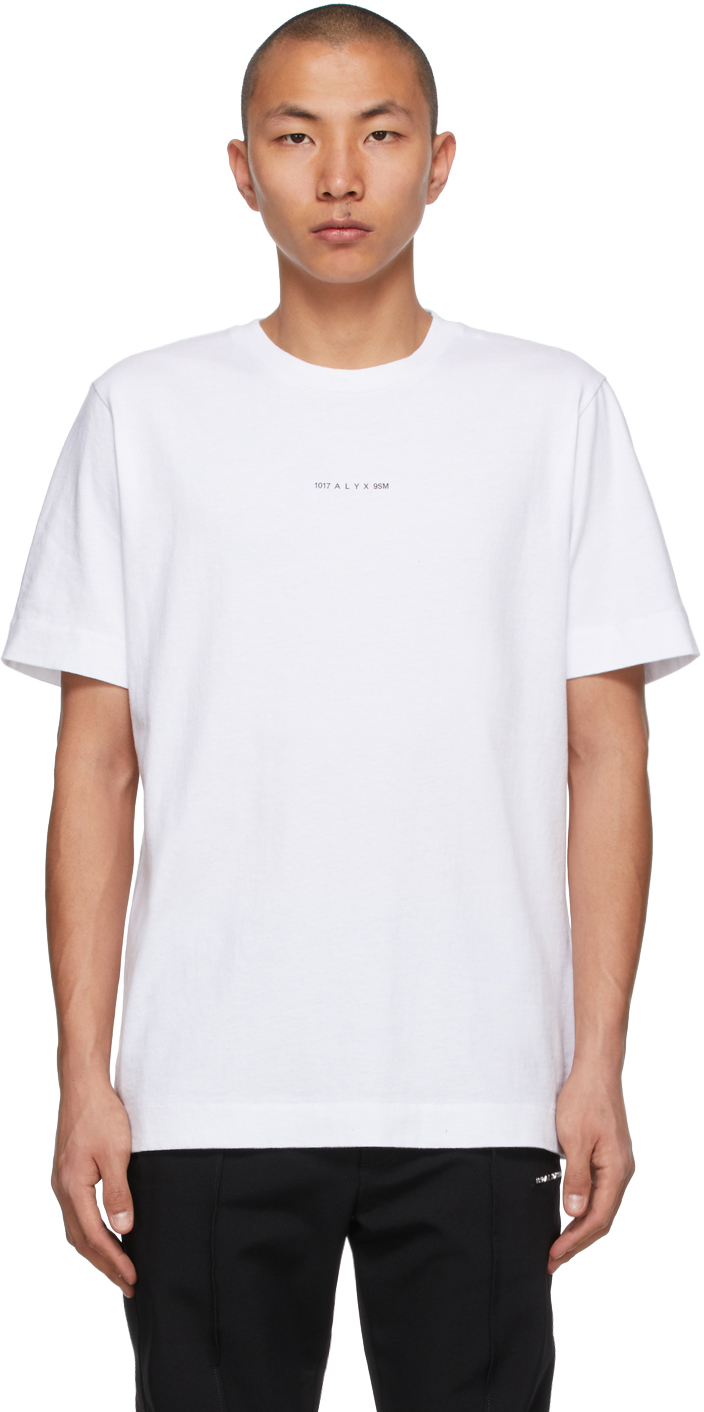 1017 ALYX 9SM White Collection Name T Shirt 211776M213001