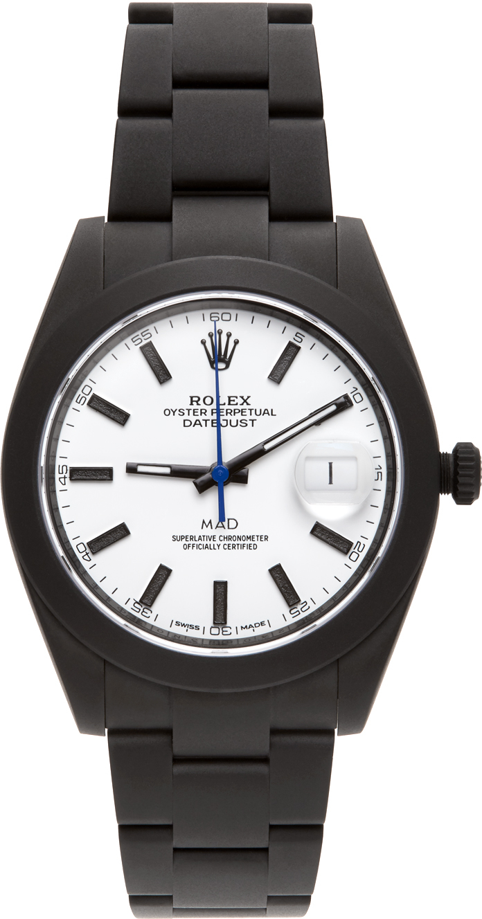 MAD Paris Black Customized Rolex Datejust 41 Watch 211781M165005