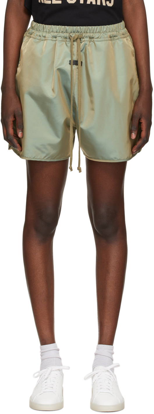 Fear of God Green Iridescent Track Shorts