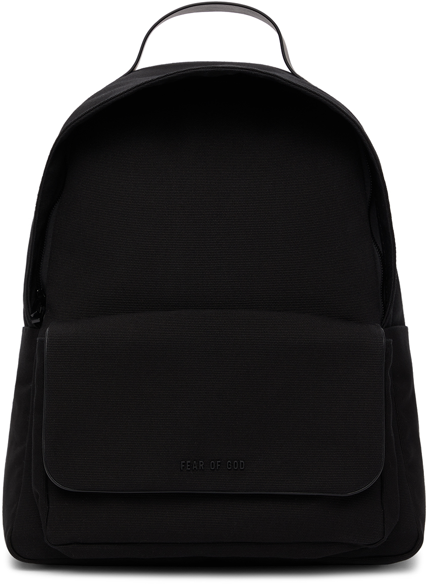 Fear of God: Black Nylon Canvas Backpack | SSENSE