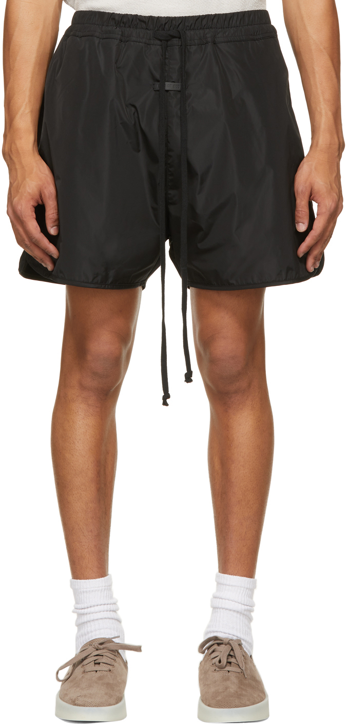 Black Nylon Track Shorts by Fear of God on Sale
