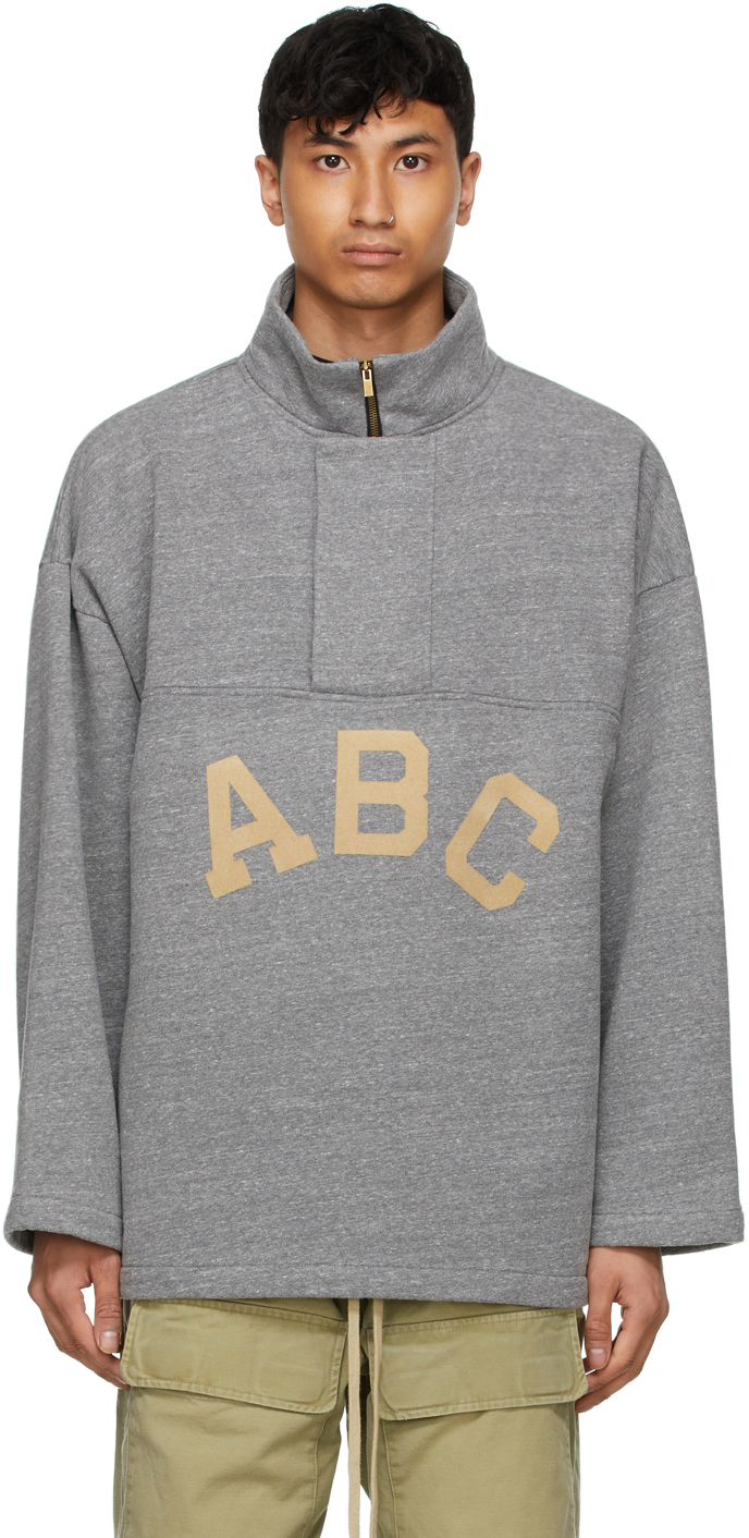 Fear of God Grey 'ABC' Pullover Zip-Up Sweater