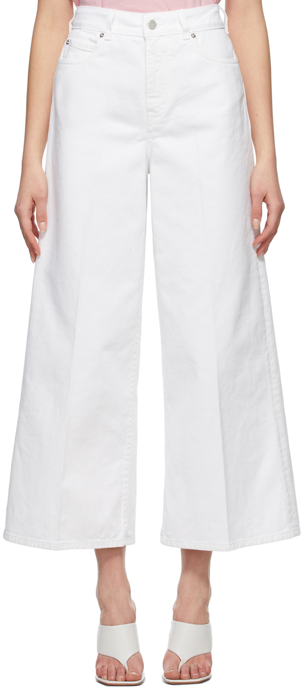 Victoria Victoria Beckham: White Wide-Leg Portland Jeans | SSENSE Canada