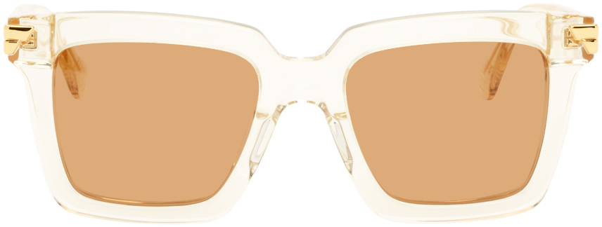Bottega Veneta Beige Thick Sunglasses