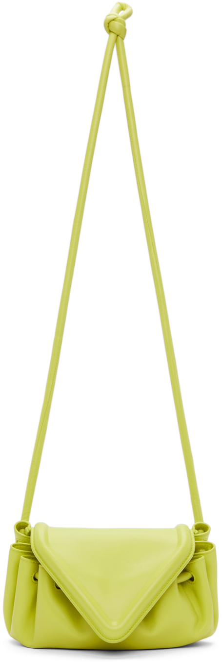 Bottega Veneta: Yellow V-Flap Clutch | SSENSE