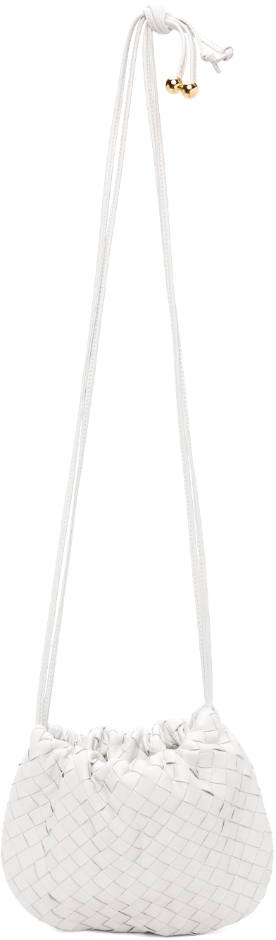 Bottega Veneta White Mini Intrecciato Bulb Bag