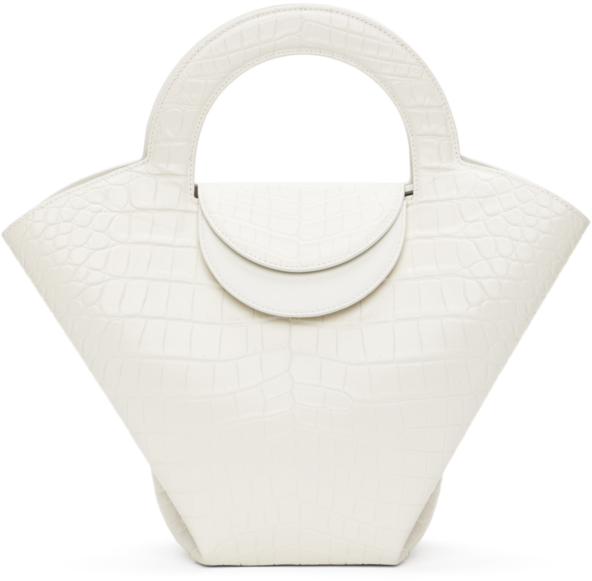 Bottega Veneta White Medium Point Top Bag