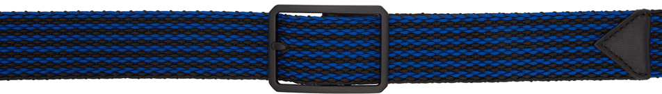 Bottega Veneta Black & Blue Woven Belt