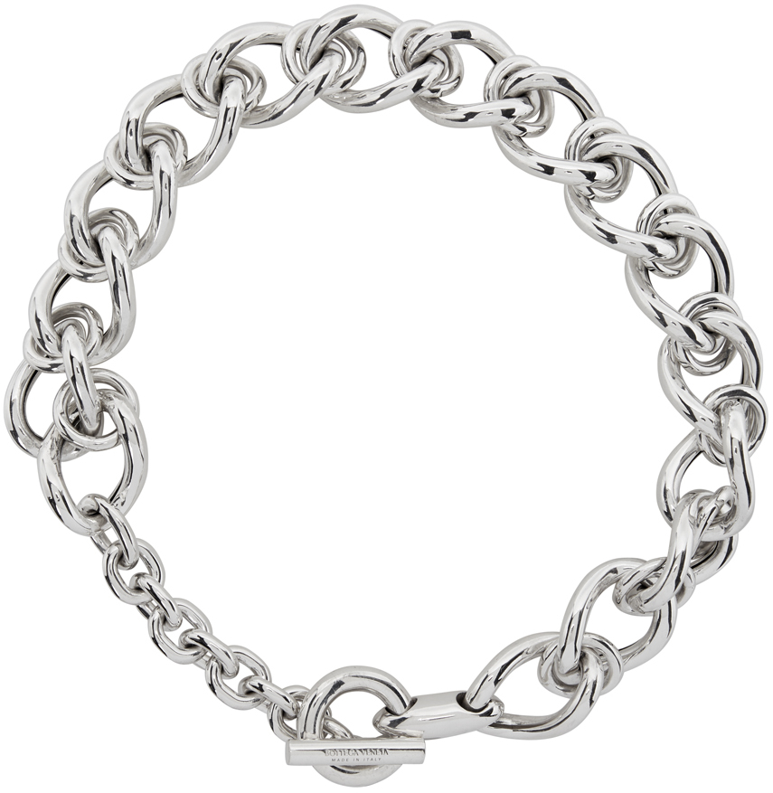 Bottega Veneta Silver Curb Chain Necklace 211798M145018