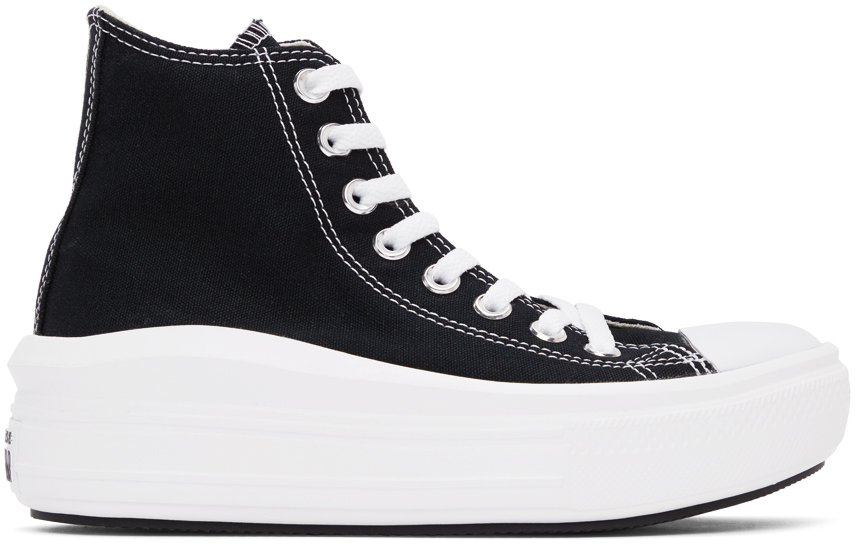 converse chuck taylor move platform hi sneakers in beige