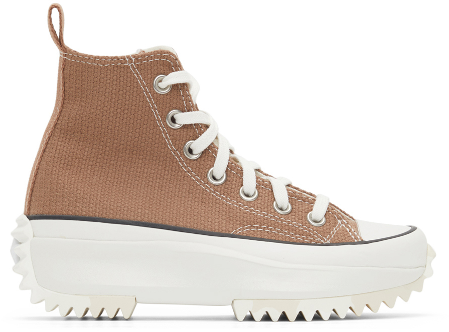 Converse Taupe Marble Run Star Hike High Sneakers