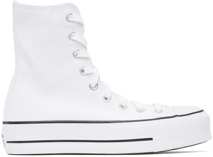Converse White Platform Chuck Taylor All Star High Sneakers
