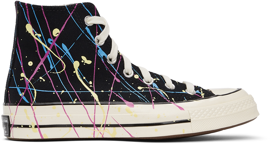 Converseのブラック Archive Paint Splatter Chuck 70 ハイカット スニーカー メンズがセール中