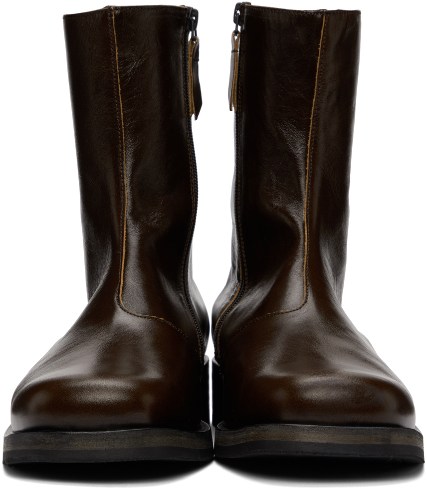 Our Legacy Brown Leather Camion Boots | Smart Closet