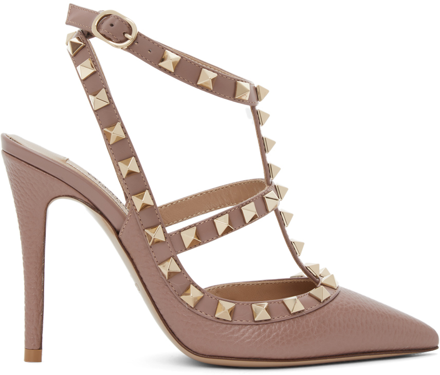 pink valentino rockstud heels