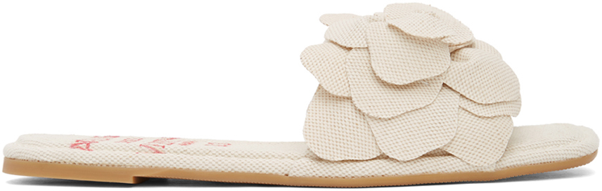 Valentino Garavani Off-White 03 Rose Edition Atelier Slide Sandals