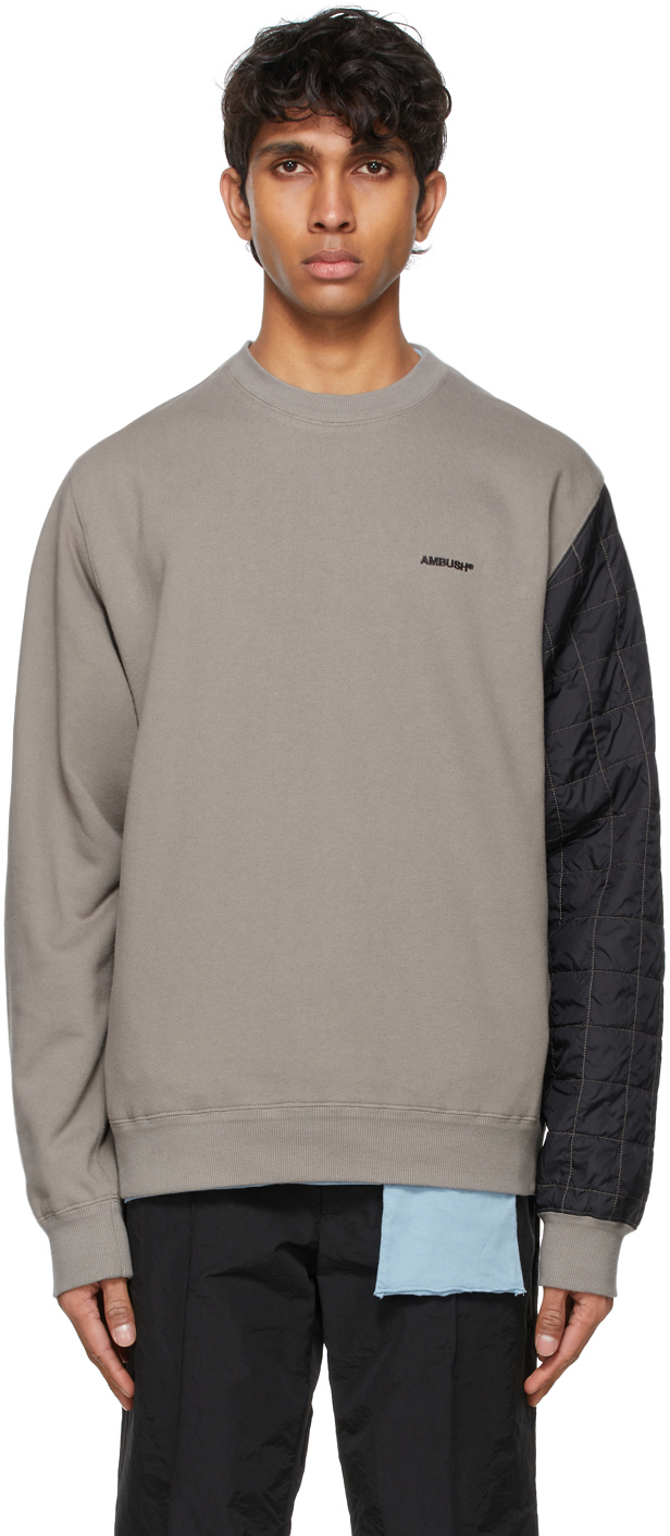 Grey Quilted Sweatshirt by AMBUSH on Sale