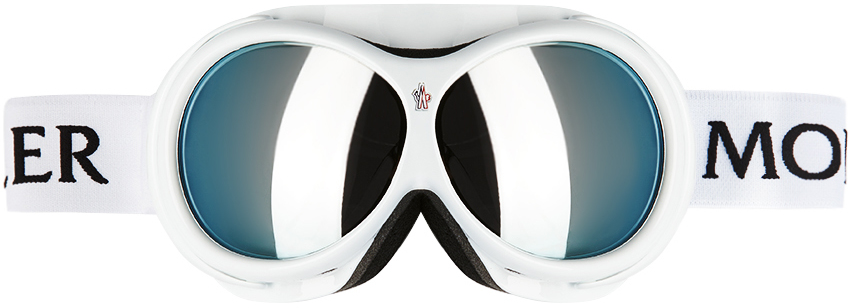Moncler Grenoble White Mirror Ski Goggles