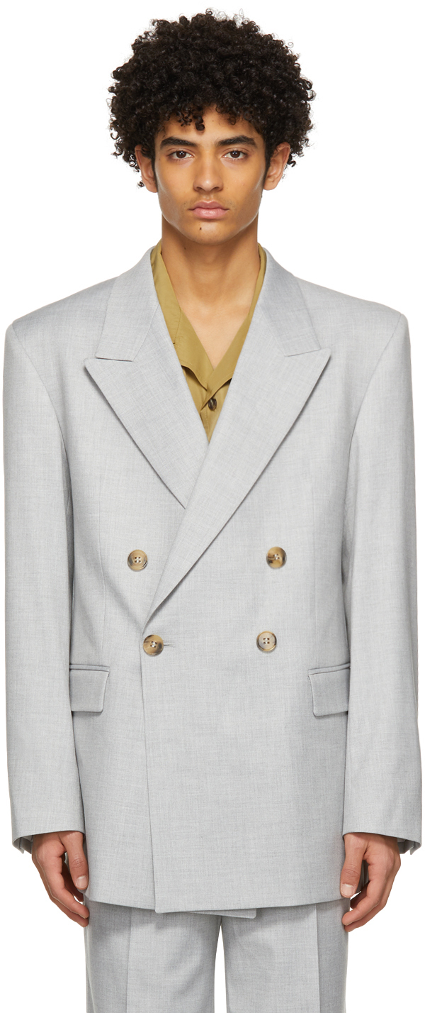 Grey Boxy Suit Blazer