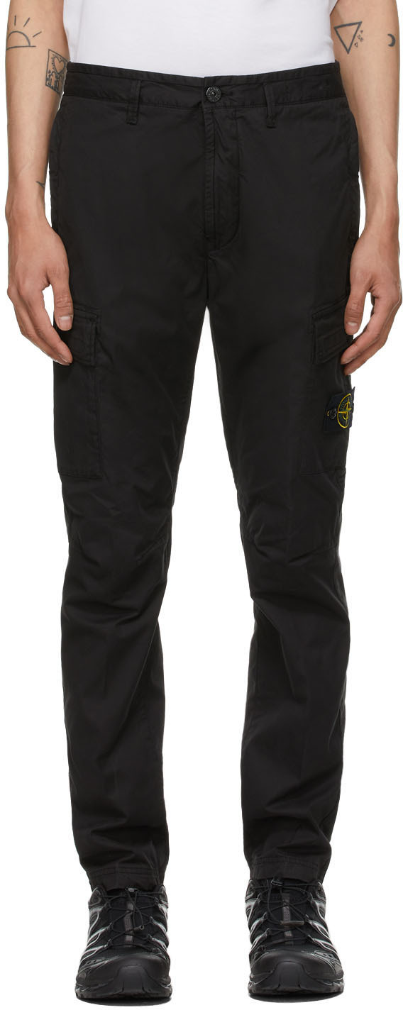 Stone Island Navy Stretch Poplin Cargo Pants | Smart Closet