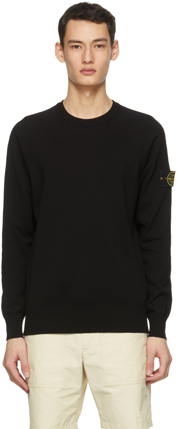stone island black sweater