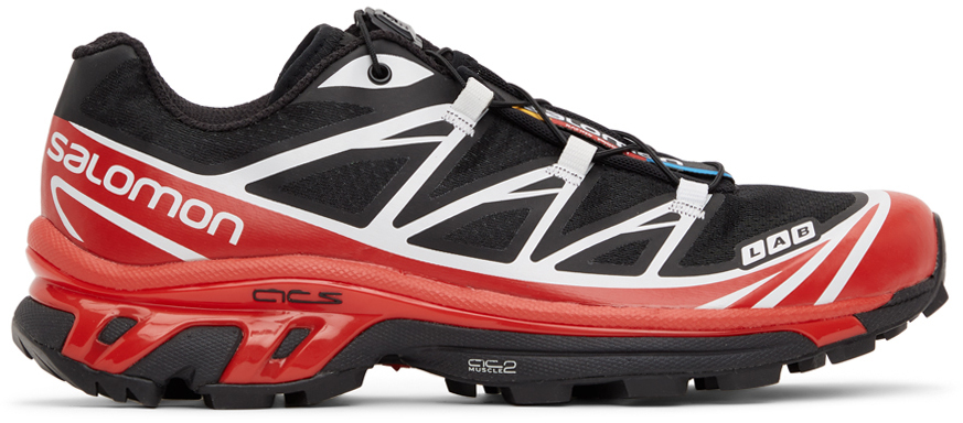 Salomon 黑色 & 红色 XT-6 Advanced 运动鞋 - 413948