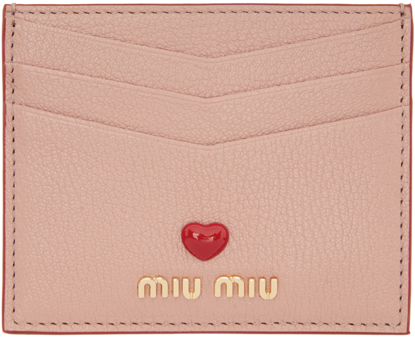 miumiu Madras Love leather card holder