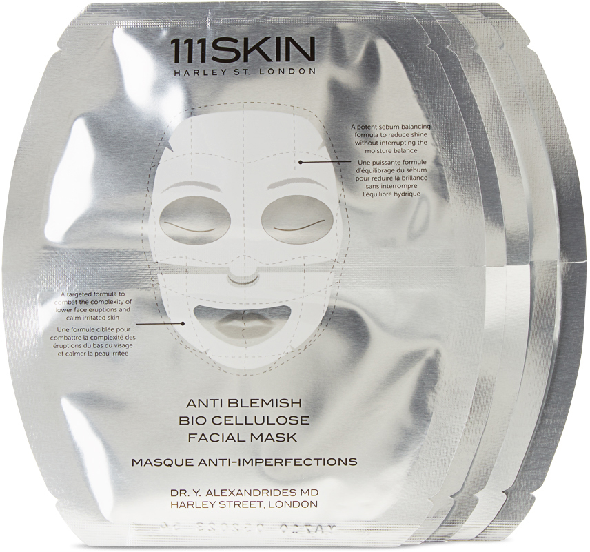 111 Skin Five Pack Anti Blemish Bio Cellulose Face Masks 25 mL