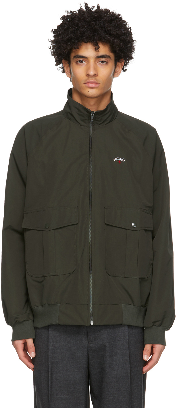 Noah Khaki Utility Windbreaker Jacket